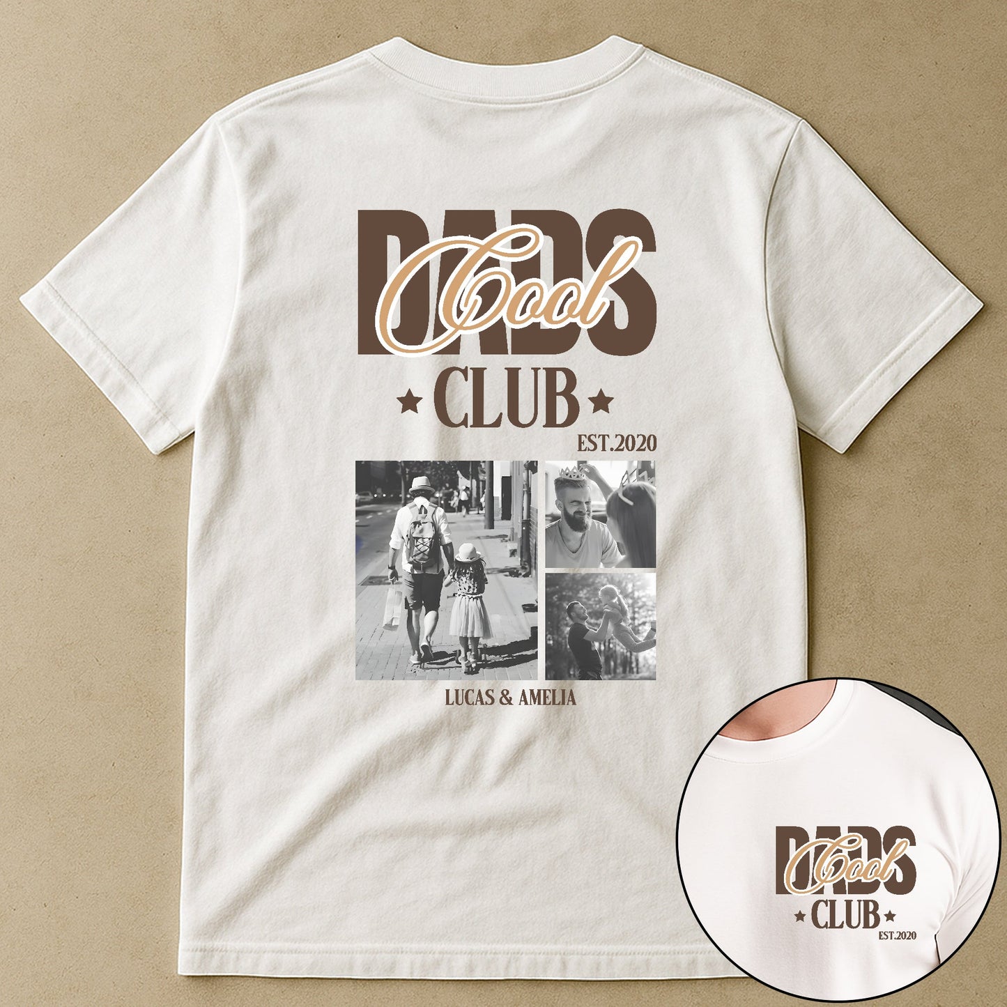 Father's Day Gifts, Cool Dad Club Custom Photo - Personalized Shirt