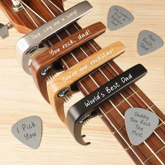 Father's Day Gifts, Couldn't Pick A Better Dad - Personalized Guitar Capo With Pick