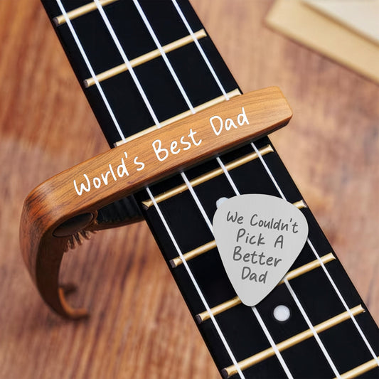 Father's Day Gifts, Couldn't Pick A Better Dad - Personalized Guitar Capo With Pick