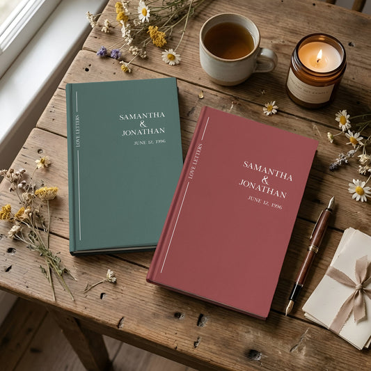 Couple Anniversary Journal Gift For Her Gift For Him - Personalized Hardcover Journal