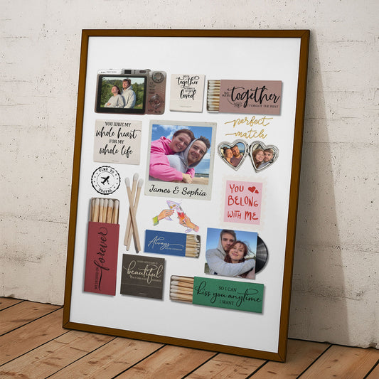 Couple Happy Moment - Match Box Style - Personalized Photo Poster