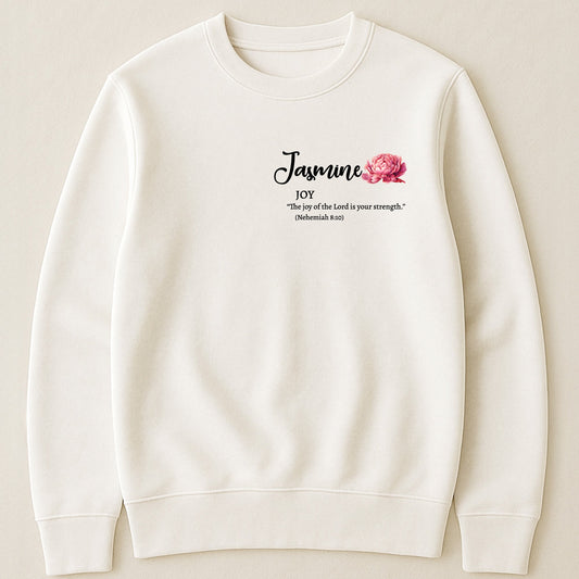Custom Birth Flower With Bible Verse Match With Name For Her - Personalized Shirt