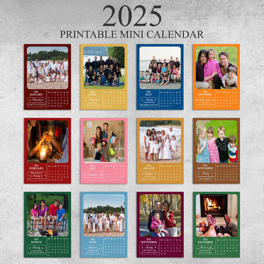 Custom Family Photo For 2025 Calendar - Personalized Photo Easel Calendar