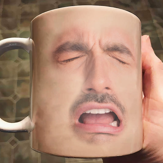 Father's Day Gifts, Custom Funny Face - For Coworkers, Friends, Boss, Dad - Personalized Photo Mug