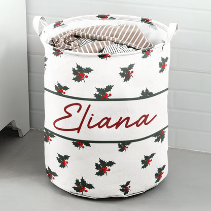 Custom Name & Birth Flower For You - Personalized Laundry Storage Basket
