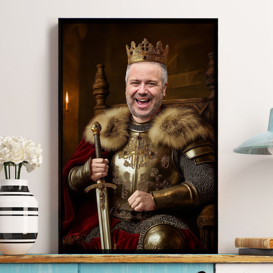 Father's Day Gifts, Custom Photo Royal Painting Style For Dad, Grandpa - Personalized Poster/Canvas