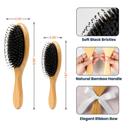 Custom Birth Flower & Name For Her, Daughter, Sister, Thank You Gift - Personalized Hair Brush