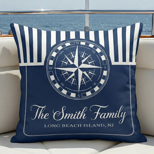 Custom Boat Name, Nautical, Anchor - Personalized Pillows