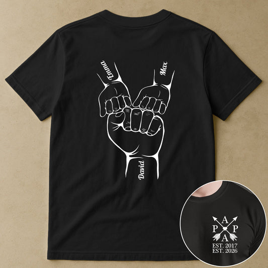 Father's Day Gifts, Custom Children's Names & Birth Years Gift For Dad, Papa, Pop - Personalized Shirt