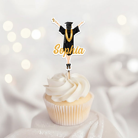 Custom Graduation - Personalized Cupcake Toppers