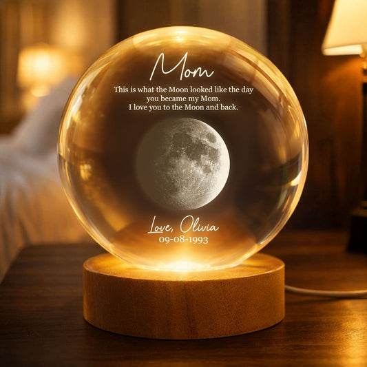 Custom Moon Phase By Date Gift For Mom Mother's Day Keepsake - Personalized Night Light