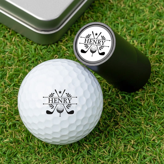 Custom Name For Golfers, Dad, Husband, Buddies, Golf Lovers - Personalized Golf Ball Stamp