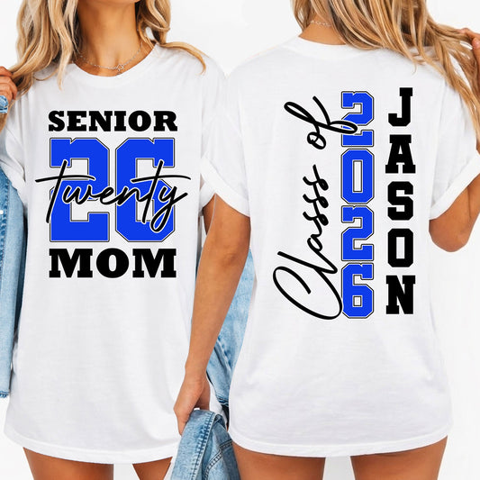 Custom Name Senior Mom - Personalized Shirt