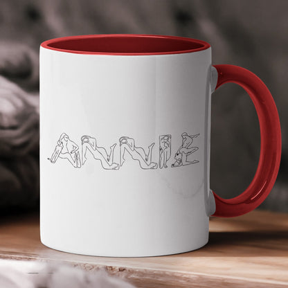 Custom Name With Naughty Alphabet, Funny Mug For Couples, Coworkers - Personalized Mug