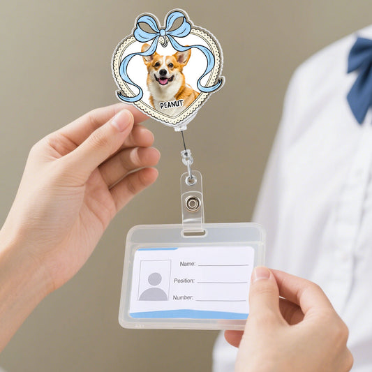 Custom Pet, Dog, Cat - Personalized Acrylic Badge Reel