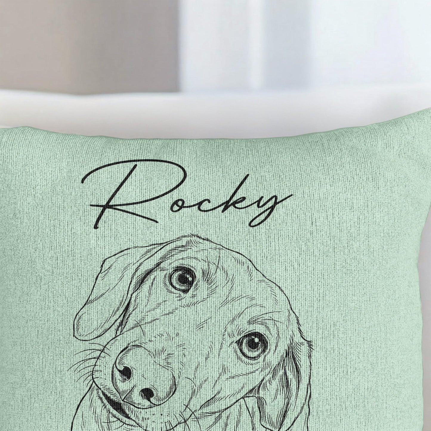 Custom Pet Portrait Sketch Line Art Gift For Dog Lover, Cat Lover - Personalized Pillow Cover