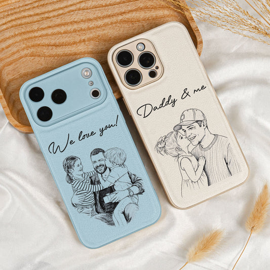 Father's Day Gifts, Custom Photo Father's Day Gift For Husband, Daddy, Grandpa - Personalized Phone Case