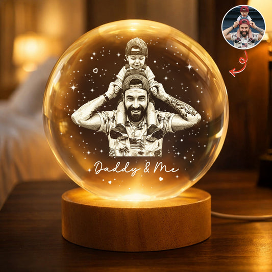 Custom Photo Gift For Dad, Husband, Father's Day Gift For Him - Personalized Night Light