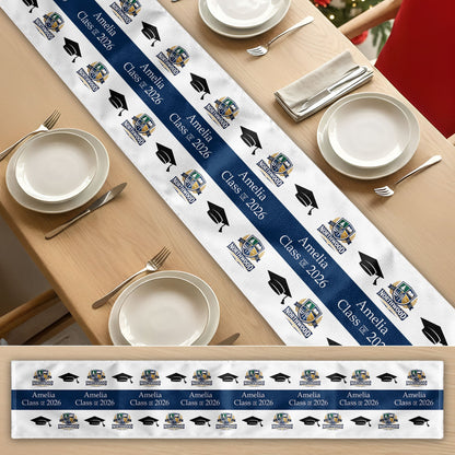 Custom Photo Logo Graduation Party - Personalized Table Runner