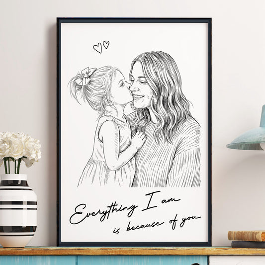 Custom Photo Mother's Day Gift For Mum, Mom, Wife - Personalized Poster