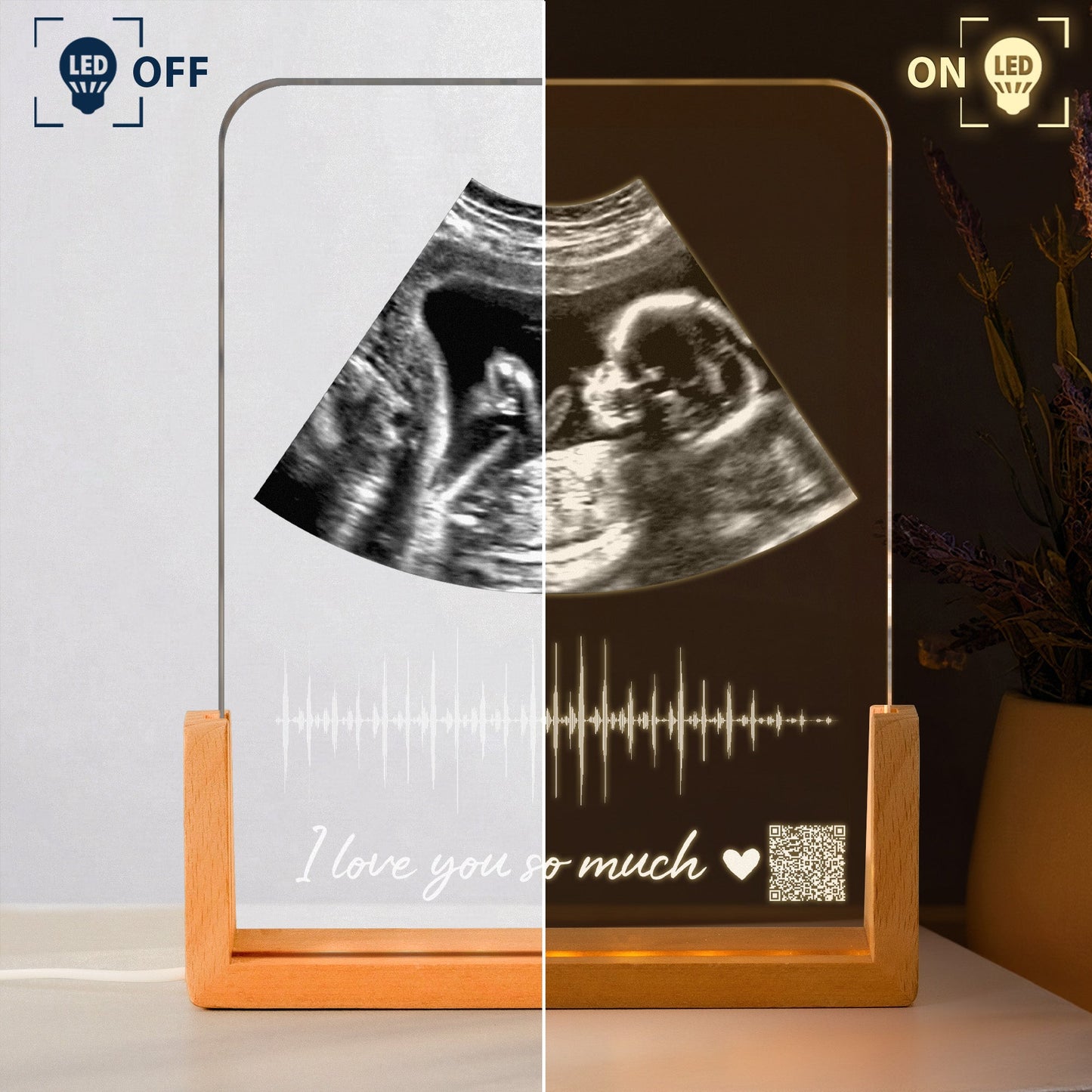 Custom Photo Soundwave Art - Personalized Night Light