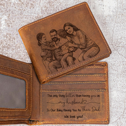 Father's Day Gifts, Custom Photo Wallet For Husband, Daddy Father's Day Birthday Gift - Personalized Wallet