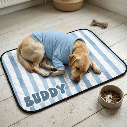 Custom Retro Pet Name - Personalized Cooling Mat