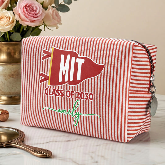 Custom School Pennant Flag - Personalized Makeup Bag