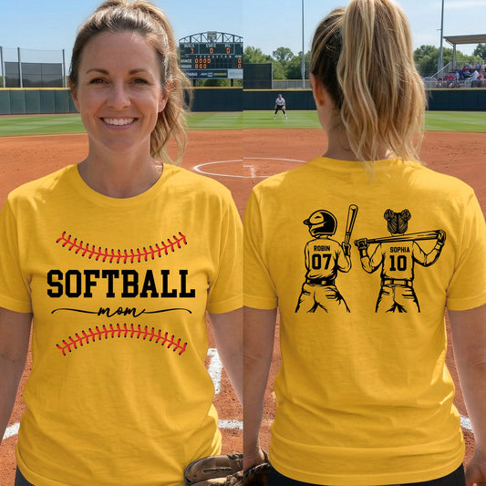 Custom Softball Mom, Grandma - Personalized Shirt