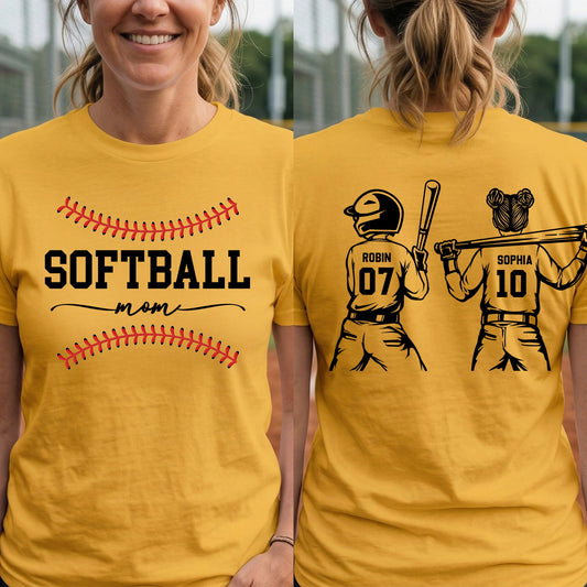 Custom Softball Mom, Grandma - Personalized Shirt
