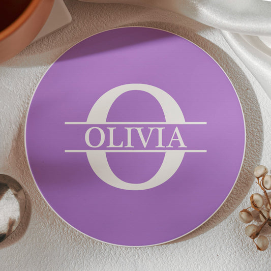 Custom Vintage Monogram - Personalized Ceramic Coaster