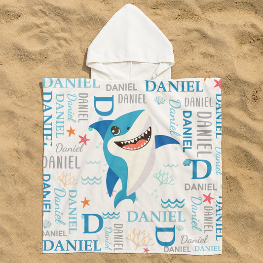 Cute And Beachy, Sea Animal Custom Name - Personalized Beach Towel