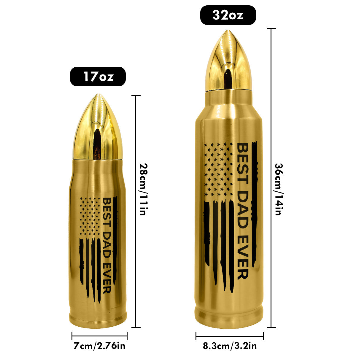 Best Dad Papa Grandpa Ever Man & Kids Walking Nation Flag Gift For Husband Father Figures Personalized Bullet Tumbler