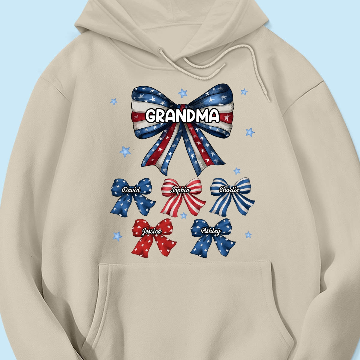 Coquette American Grandma Bow 4th Of July Independence Day Personalized Shirt