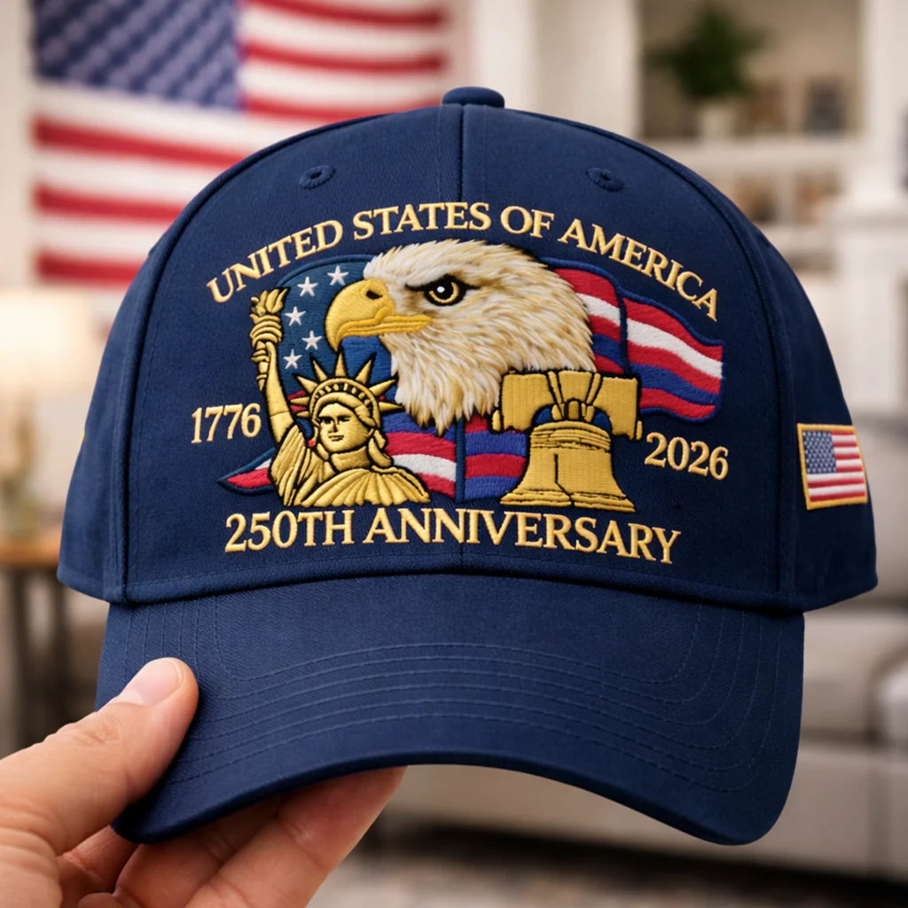 Embroidered Baseball Cap - America 250th Anniversary Gifts For Mom, Dad, Brother, Sister - Spirit Of Freedom Shines