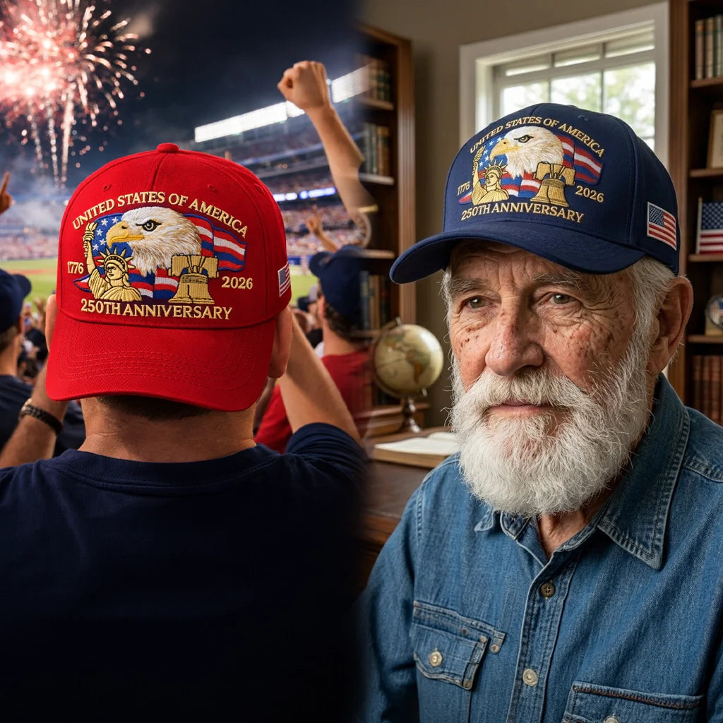 Embroidered Baseball Cap - America 250th Anniversary Gifts For Mom, Dad, Brother, Sister - Spirit Of Freedom Shines