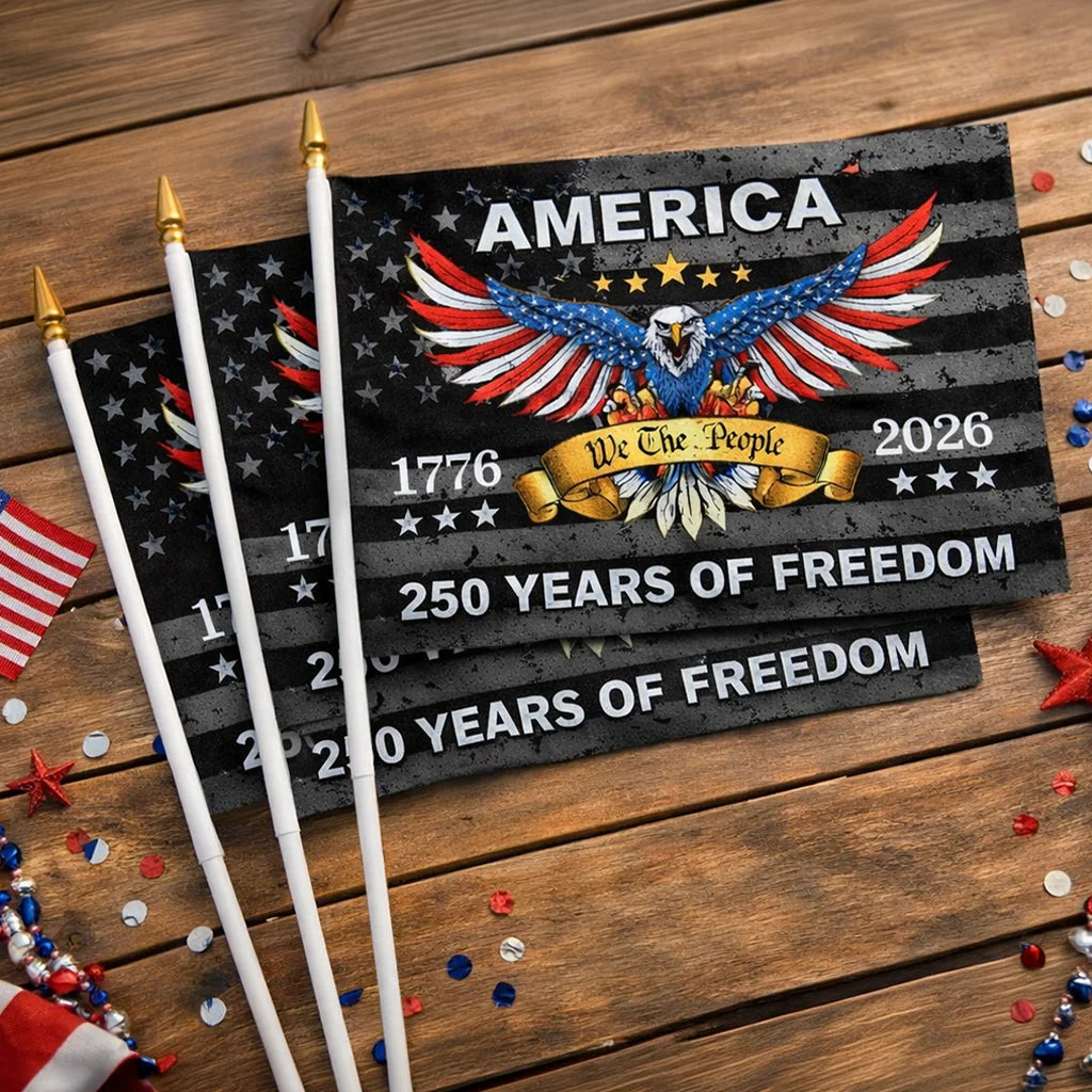 Handheld Flag - America 250th Anniversary Gifts For Mom, Dad, Brother, Sister - Raise The Flag, Raise The Pride