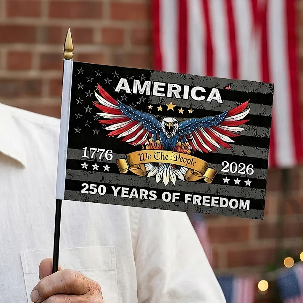 Handheld Flag - America 250th Anniversary Gifts For Mom, Dad, Brother, Sister - Raise The Flag, Raise The Pride