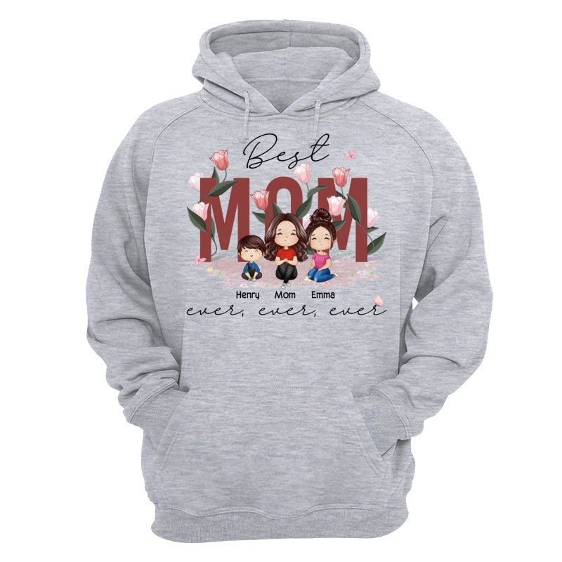 Best Mom Ever Ever Ever Flower Garden Doll Watercolor Personalized Shirt