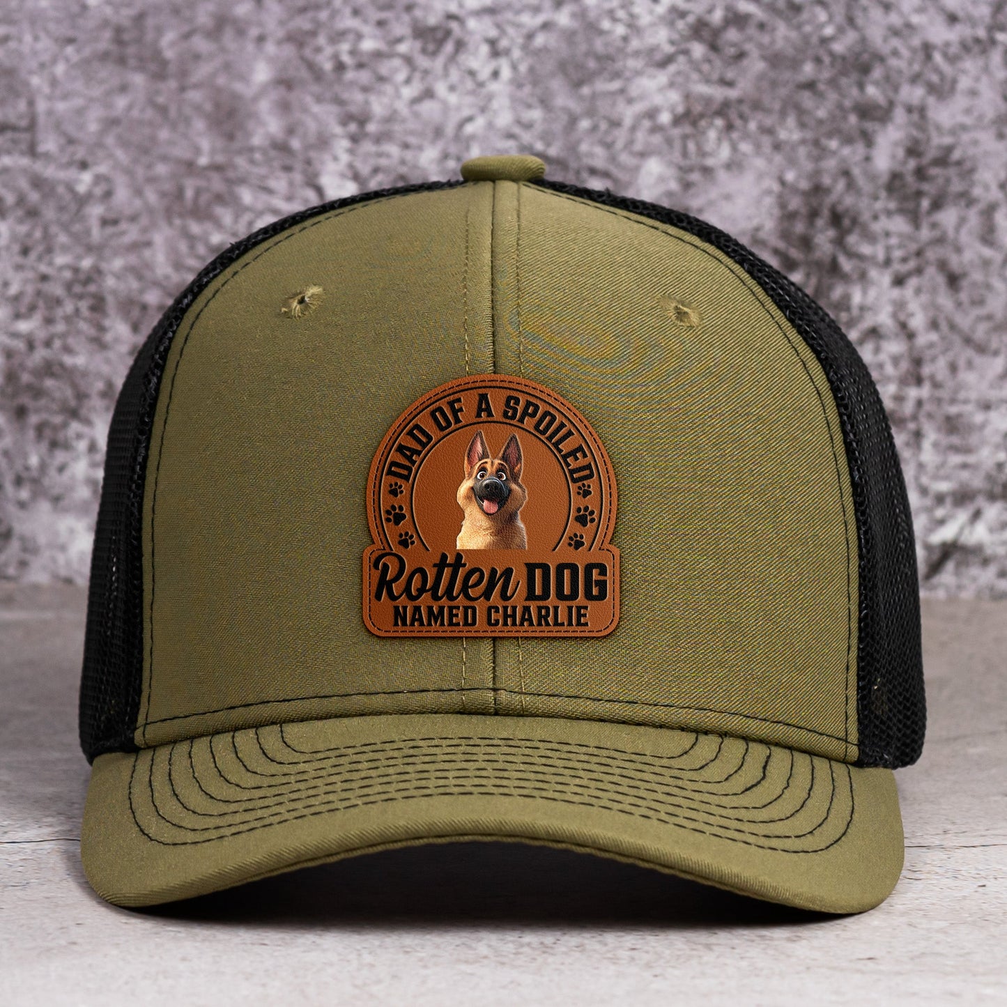 Father's Day Gifts, Dad Of Spoiled Rotten Dogs - Dog Lovers - Personalized Leather Patch Hat