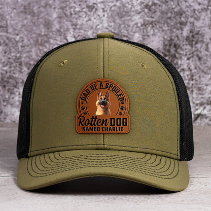 Father's Day Gifts, Dad Of Spoiled Rotten Dogs - Dog Lovers - Personalized Leather Patch Hat