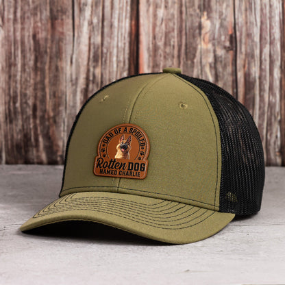 Father's Day Gifts, Dad Of Spoiled Rotten Dogs - Dog Lovers - Personalized Leather Patch Hat