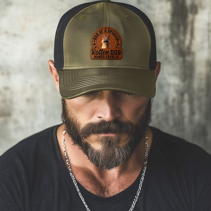 Father's Day Gifts, Dad Of Spoiled Rotten Dogs - Dog Lovers - Personalized Leather Patch Hat