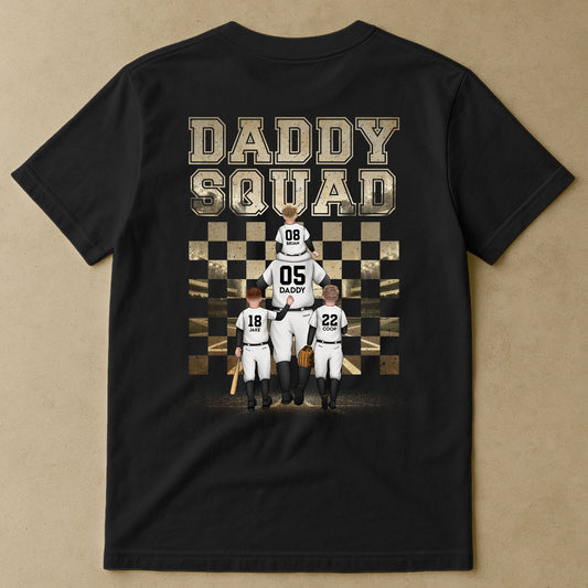 Father's Day Gifts, Dad Squad For Baseball Player - Personalized Back Printed Shirt