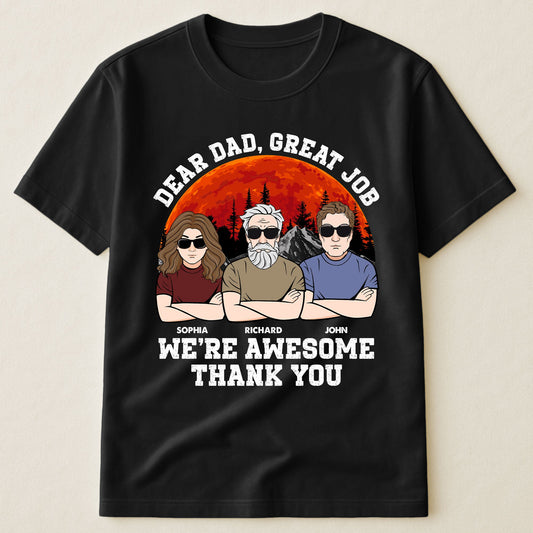 Father's Day Gifts, Dad We Are Awesome Thank You - Personalized Shirt