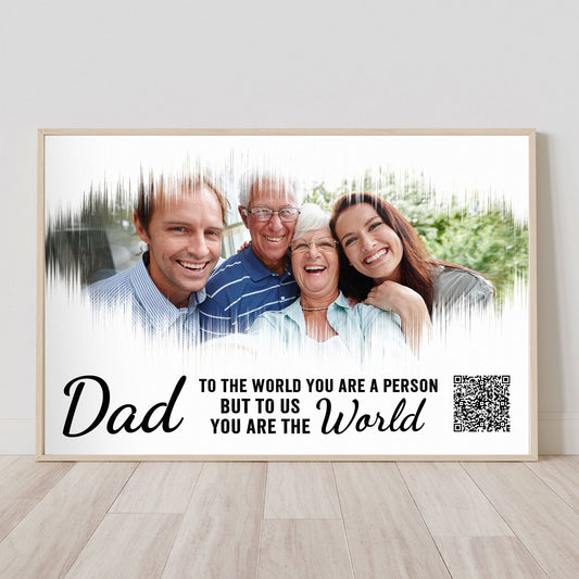 Father's Day Gifts, Dad You're The World - Personalized Poster