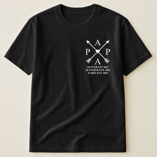 Father's Day Gifts, Dad, Daddy, Papa Edition Custom With Kids Name & Years Of Birth - Personalized Shirt