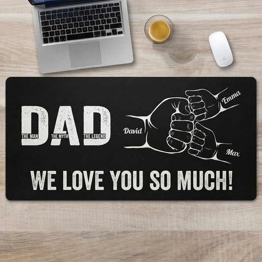 Father's Day Gifts, Dad The Man The Myth The Legend Father's Day Gift For Dad, Husband - Personalized Desk Mat