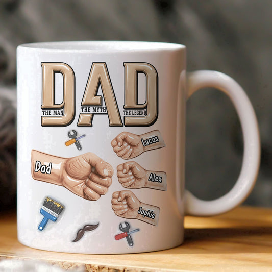 Father's Day Gifts, Dad The Man The Myth The Legend New Version Father's Day Gift For Dad, Husband - Personalized Mug