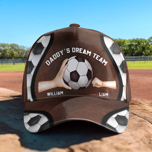 Father's Day Gifts, Daddy's Dream Team - Baseball, Basketball, Softball, Soccer, Football Dad - Personalized Classic Cap